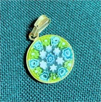 925 Italy blue and green pendant