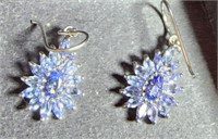 14kt diamond and tanzanite earrings 313.42 is cost