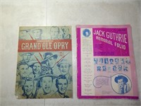 Grand Ole Opry Program Hank Williams, Jack Guthrie