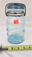 Atlas E-Z Seal True Blue Quart Jar