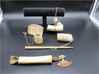 SELECTION OF INUIT CARVED BONE PIECES