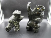 2 INUIT CARVINGS -NOT PERFECT