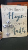 Hope & Faith wall hanging