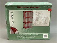 *NOS Mesh Red Wire Storage Unit