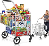 Shopping Cart, 440 lbs Super Capacity Grocery
