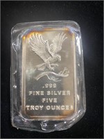 Five Troy Onces .999 Fine Silver