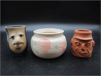 3 SMALL POTTERY PIECES