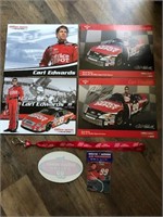 Lot of Carl Edwards Nascar items Autograph + more