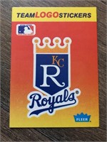 1991 Fleer Kansas City Royals logo sticker unused
