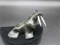 INUIT SOAPSTONE CARVING OF WALRUS
