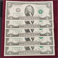 2009 Two Dollar Consecutive Notes
