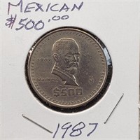 1987 Mexico 500 Pesos