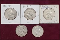 1961-63 Franklin Silver Half Dollars