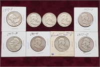 1951-59 Franklin Silver Half Dollars