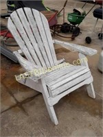 White Wooden Adirondack Chair