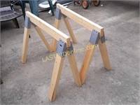 Pair of Wooden Sawhorses