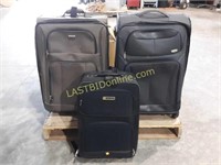 3 Assorted Rolling Suitcases