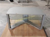 TV Stand with Glass Shelves