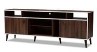 *Baxton Studio Marion 71" TV Stand in Brown & Whit