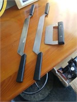 Three flat blades