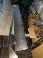 10 ft stainless steel wall shelf with hangers