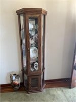 Flat Back Lighted Curio Cabinet
