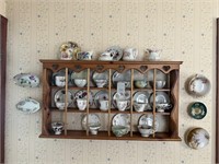 Tea Cups, Saucers & Bowls On Wall