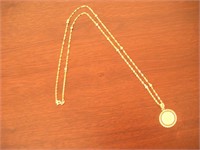 18k Gold Necklace with 1/25 oz Isle of Man Gold