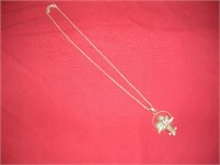 Sterling Silver Necklace & Pendant  18 inches long