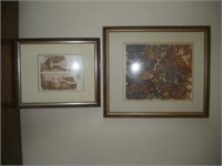 (2) Framed Prints  largest 25x29 inches