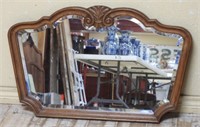 Louis XV Style Shaped Beveled Mirror.