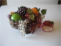 Faux Fruit Basket