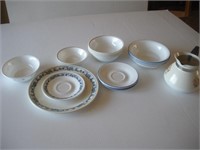 Assorted Corelle Dishes & Corning Pot