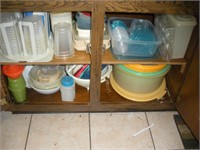 Plastic Containers - Contents of Cabinets