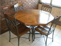Oak Kitchen Table & Chairs  48x48x30 inches