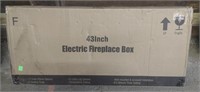 43" electric fireplace box