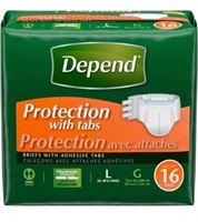 3 packs Depend Protection w/ Tabs Maximum Briefs,