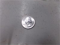 1964 D silver quarter very fine
