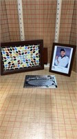 Wooden tray, picture frame, sweet swatch