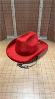 Red, cowboy hat