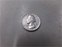 1958 D silver quarter very good