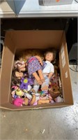 Box lot of baby dolls