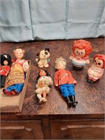 Lefton Raggedy Ann bank, vintage dolls