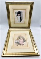 Victorian Styled Mother and Child Prints.