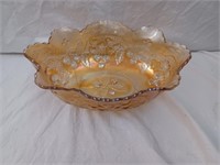 Large Carnival Glass Console Bowl 12" wide