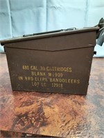 Ammo Box metal with misc contents