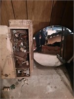 Mirror, phone box and knobs