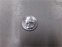 1964 D silver quarter very fine