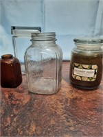 Silvermoon coffee jar and misc