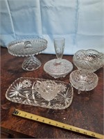 Cake plate and glassware